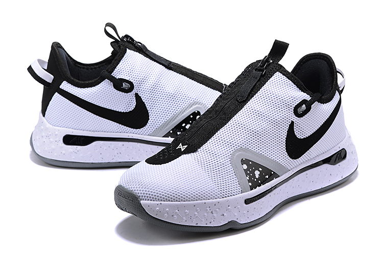 2020 Nike Paul George IV White Black Shoes